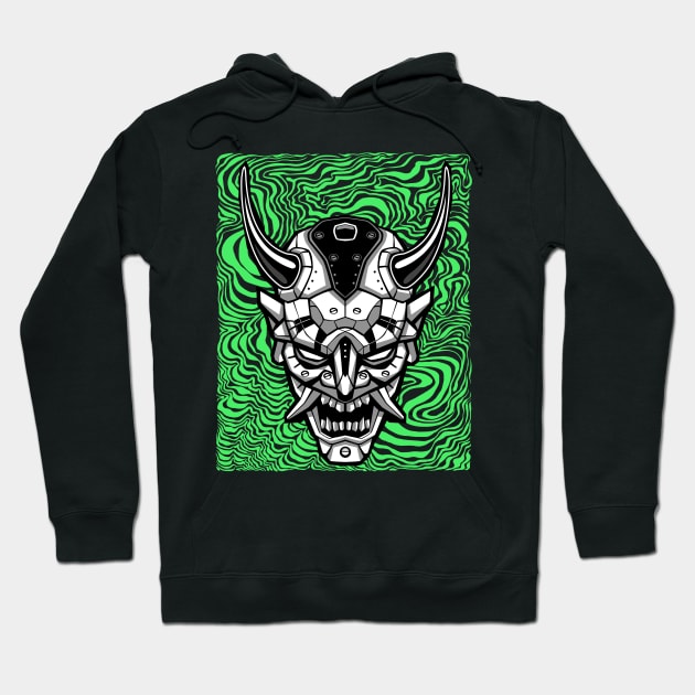 Samurai demon mask Hoodie by albertocubatas